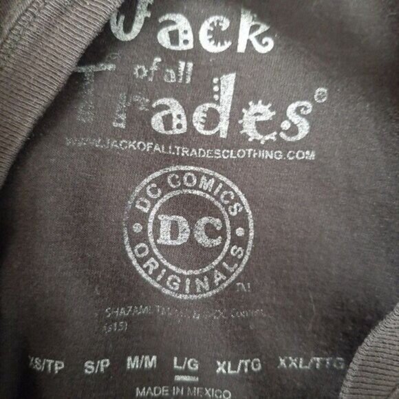 DC Comics Black Adam Lightning Bolt Black T-shirt Men's Sz L Flawed - Picture 7 of 7